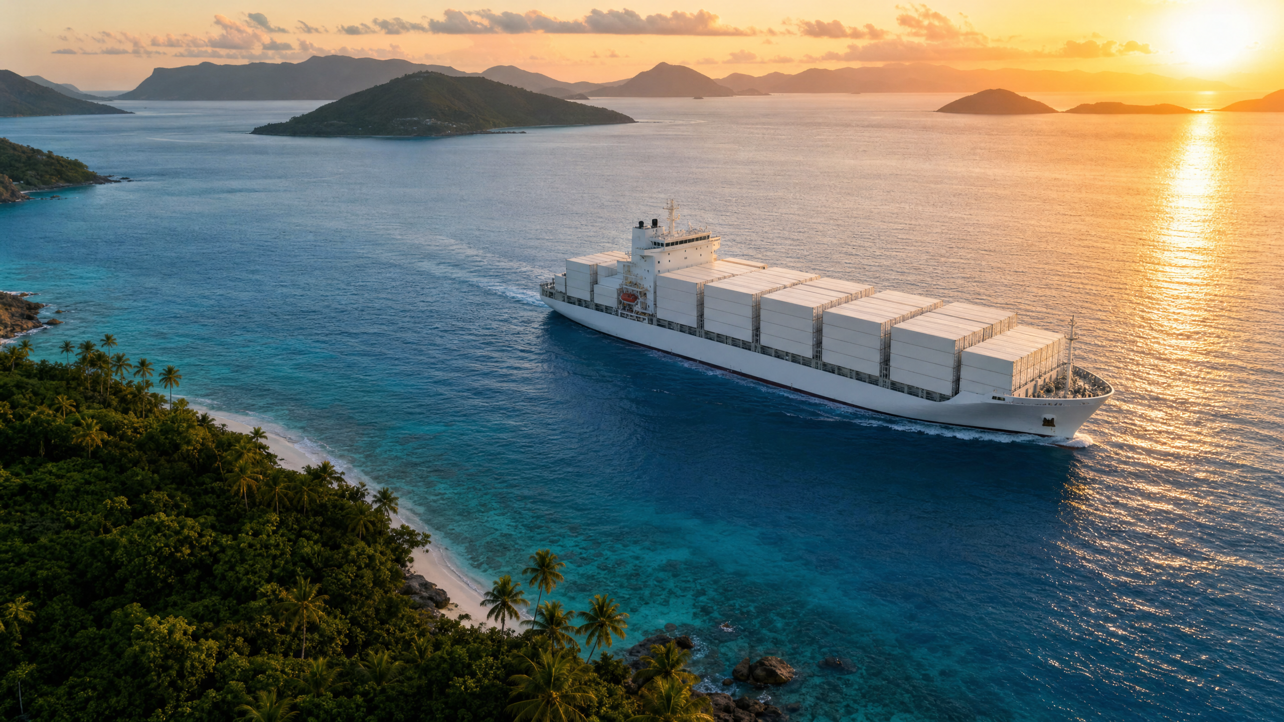 Déménagement France Guadeloupe Trans'Pro container maritime