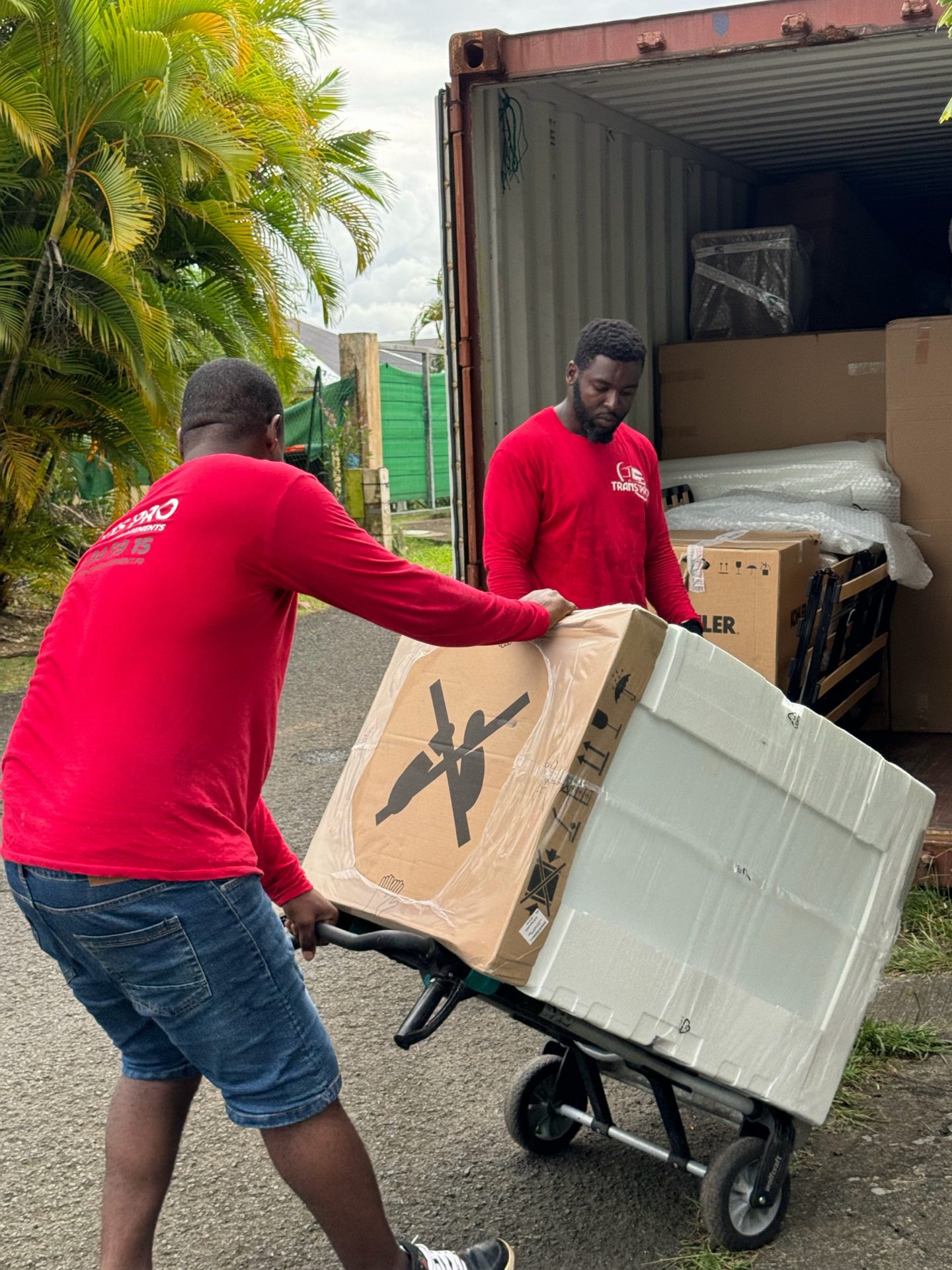 Dépotage et empotage conteneurs maritimes Trans'Pro Guadeloupe